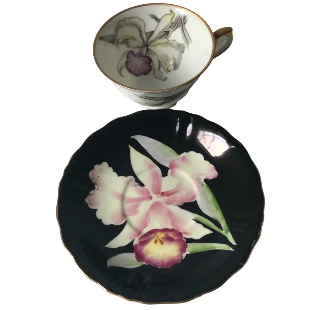 Vintage Grace‎ China Charleston orchid vine China cup and saucer Japan